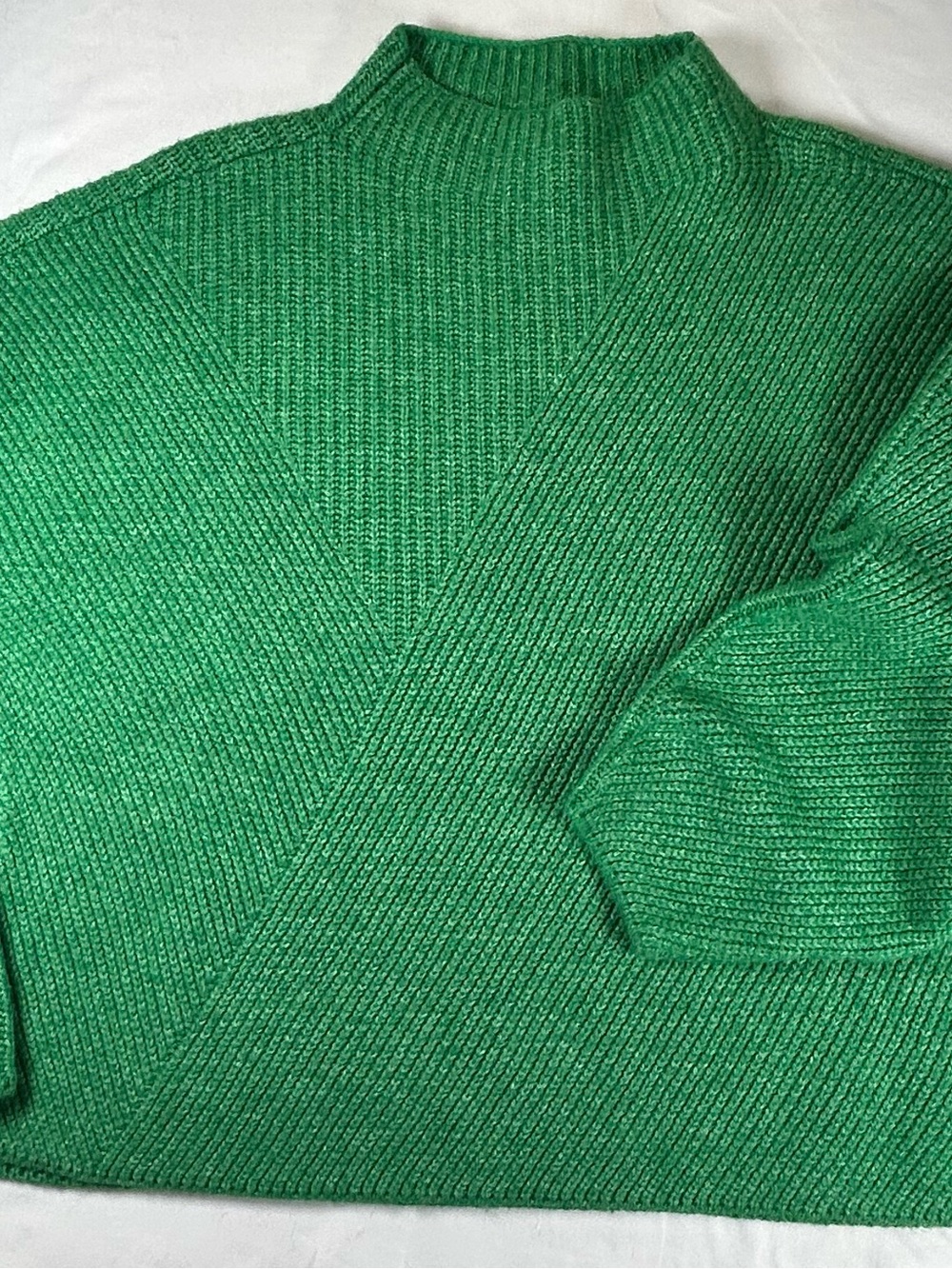 Simply Vera Vera Wang Green Ribbed Turtleneck Sweater